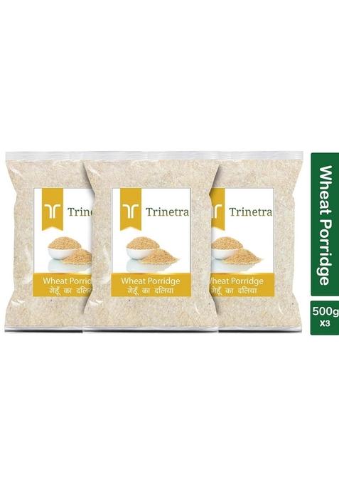 Trinetra Gehun Daliya | Fibre-Rich Wheat Porridge | 1.5Kg (3 X 500G)