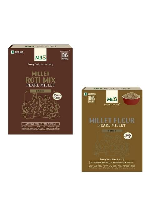 Mil8 Rotimix Pearl & Flour Pearl Millet Combo (300Gram-300Gram) Nutritious, Delicious And Healthy Breakfast Solution