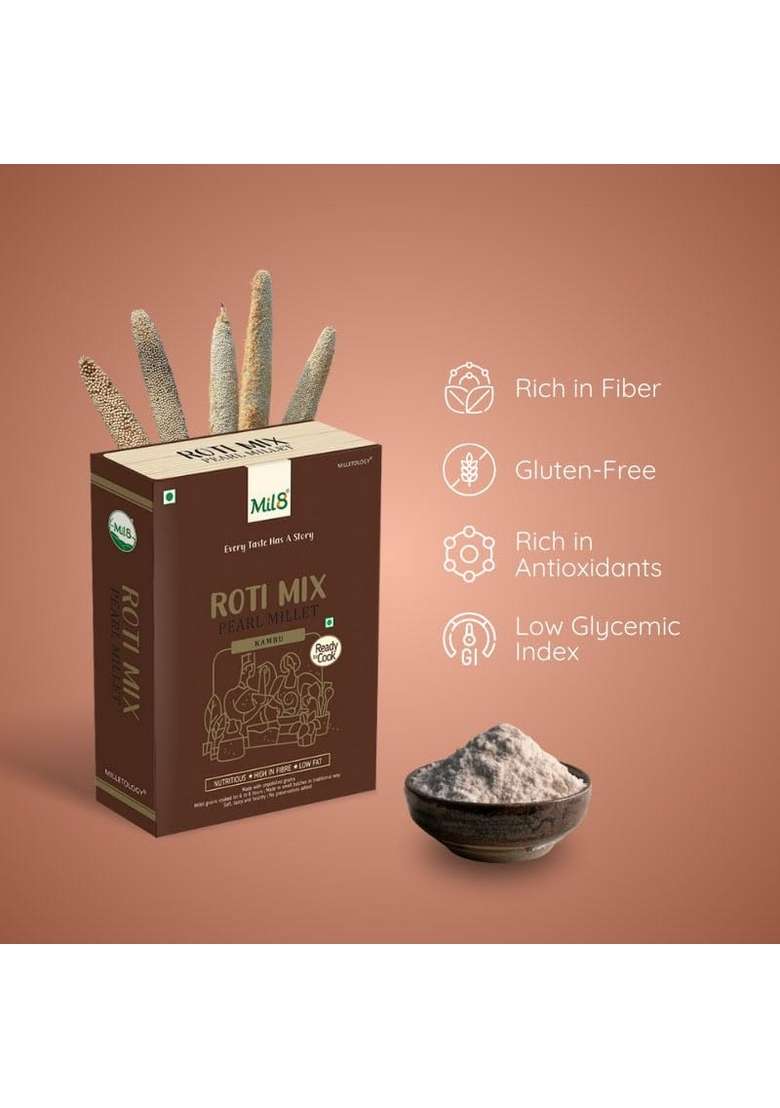 Mil8 Rotimix Pearl & Flakes (Aval) Sorghum Millet Combo (300Gram-200Gram) Nutritious, Delicious And Healthy Breakfast Solution - Indya
