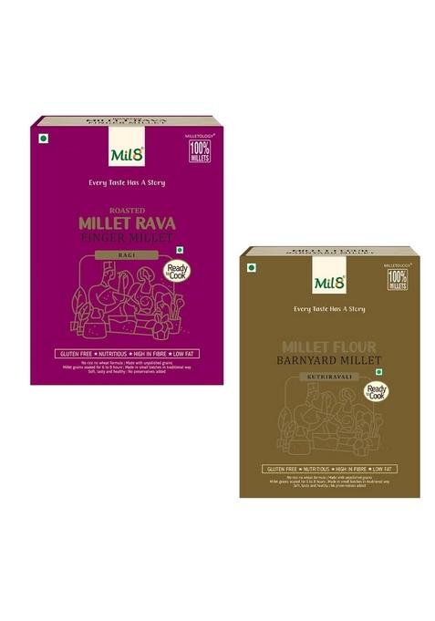 Mil8 Rava Finger & Flour Barnyard Millet Combo (300Gram-300Gram) Nutritious, Delicious And Healthy Breakfast Solution