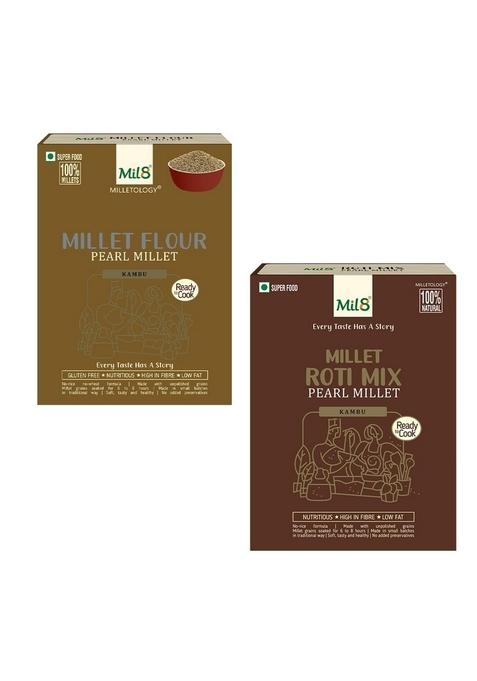 Mil8 Flour Pearl & Rotimix Pearl Millet Combo (300Gram-300Gram) Nutritious, Delicious And Healthy Breakfast Solution