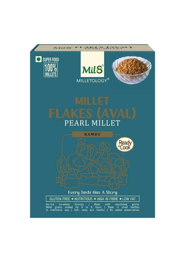 Mil8 Flakes (Aval) Pearl & Rotimix Sorghum Millet Combo (200Gram-300Gram) Nutritious, Delicious And Healthy Breakfast Solution - Indya