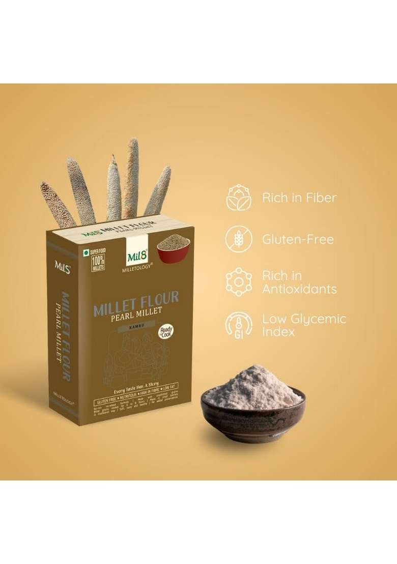 Mil8 Flour Pearl & Puttu Powder Finger Millet Combo (300Gram-300Gram) Nutritious, Delicious And Healthy Breakfast Solution - Indya