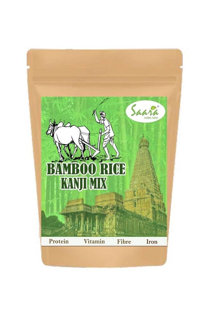 Saara Herbal Fresh Bamboo Rice Kanji Mix, 400G, Moongil Arisi Mix, Fibre & Protein Rich Healthy Mix, 400G - Indya