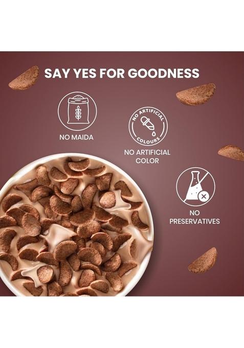 Nutriowl Chocos 200G Pack Of 3 – Whole Grain Breakfast Cereal, Rich In Fibre, High In Calcium & Protein, Packed With Essential Vitamins & Minerals