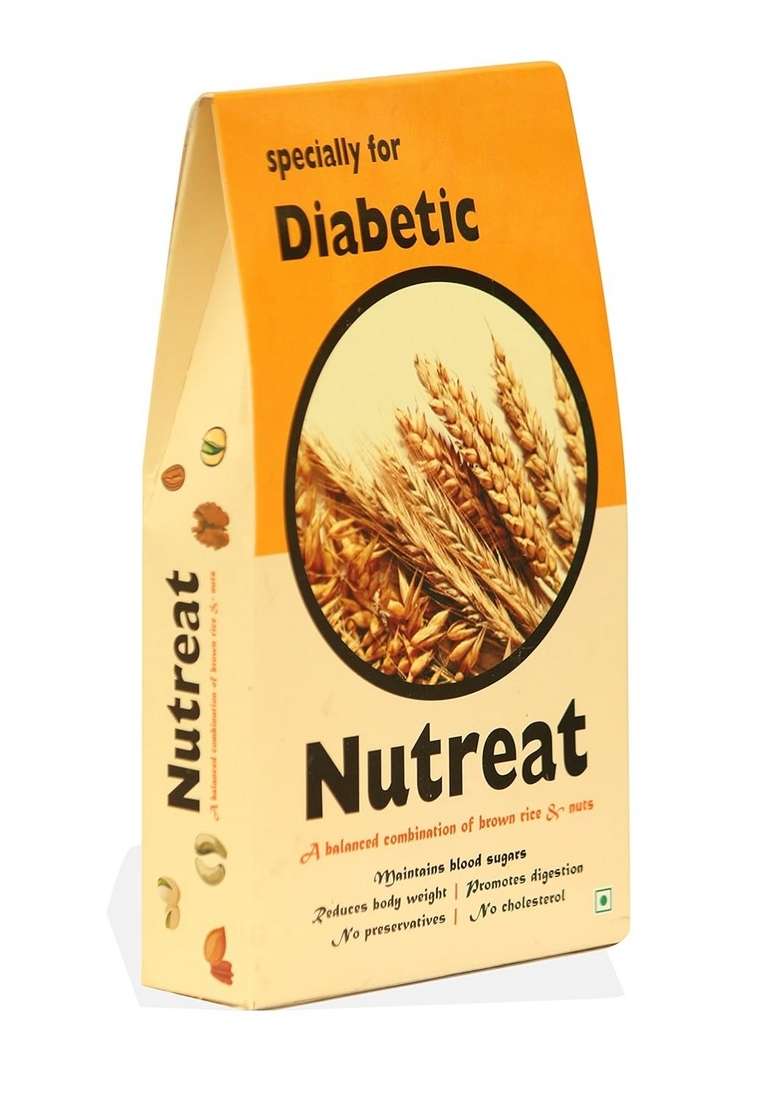 Nutreat- Traditionally Handcrafted Brown Rice Mix With Dry Fruits, Wheat & Flax Seeds| Diabetic Friendly | Stone Grounded| Healthy Breakfast | 200Gms - Indya