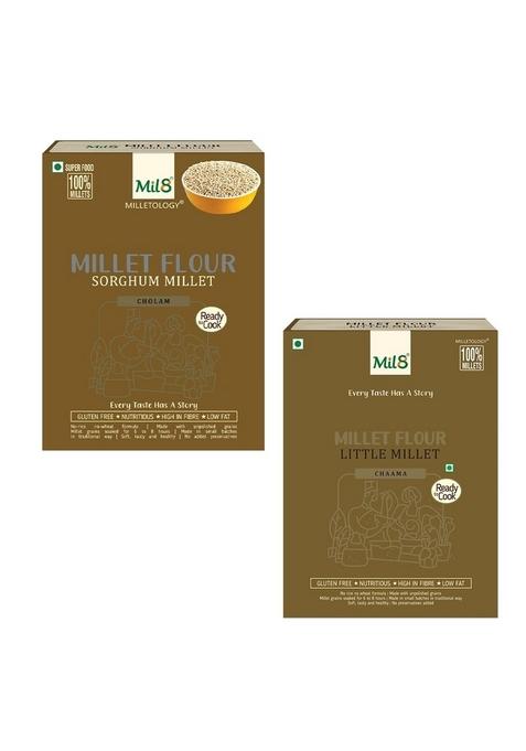 Flour Sorghum & Flour Little Millet Combo (300Gram-300Gram) Nutritious, Delicious And Healthy Breakfast Solution