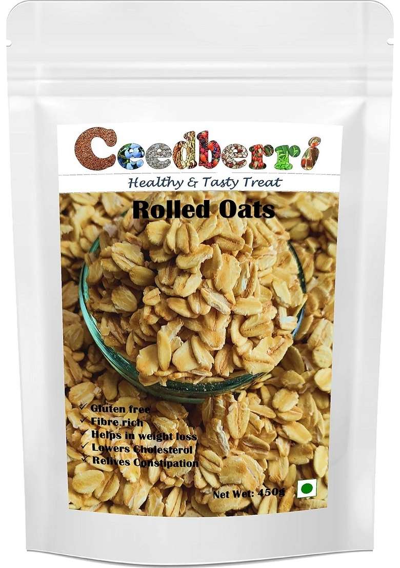 Ceedberri Gluten Free Rolled Oats, High In Fiber And Protein, 450G - Indya
