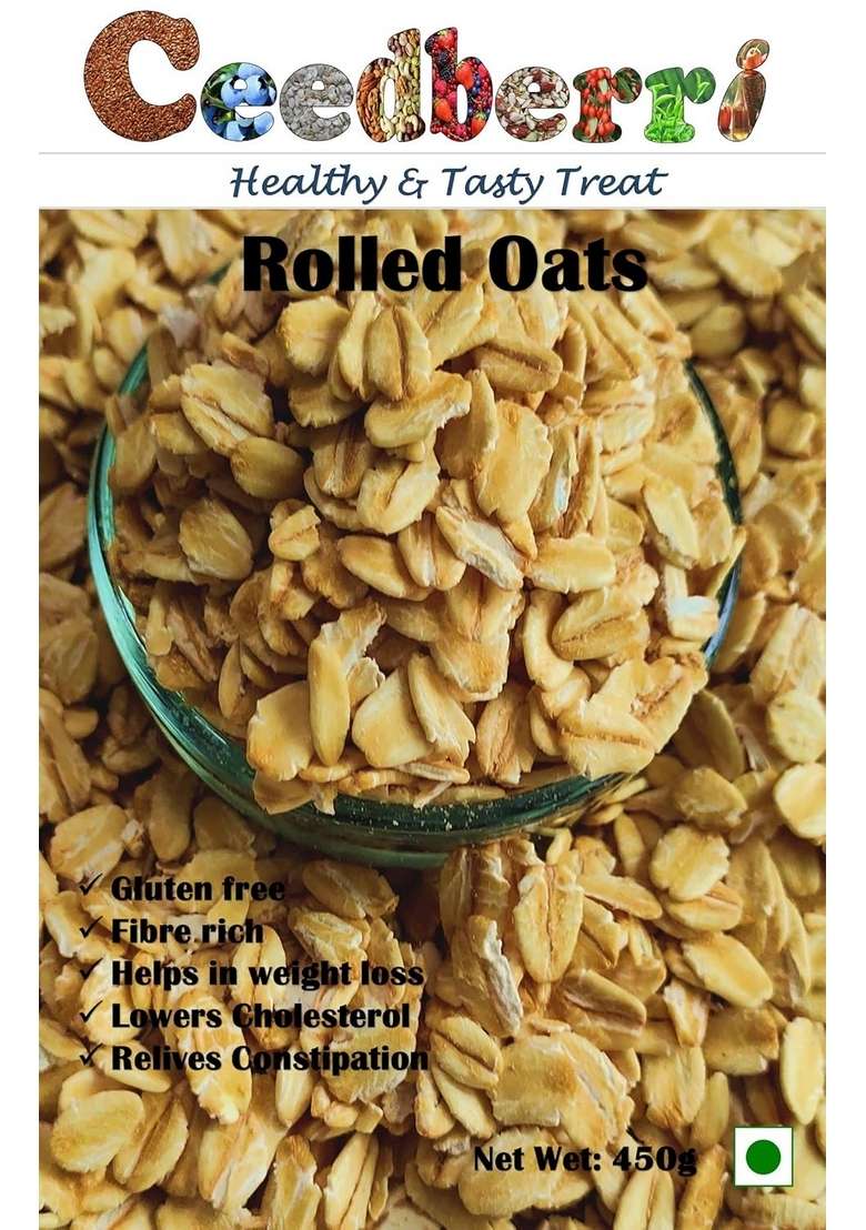 Ceedberri Gluten Free Rolled Oats, High In Fiber And Protein, 450G - Indya