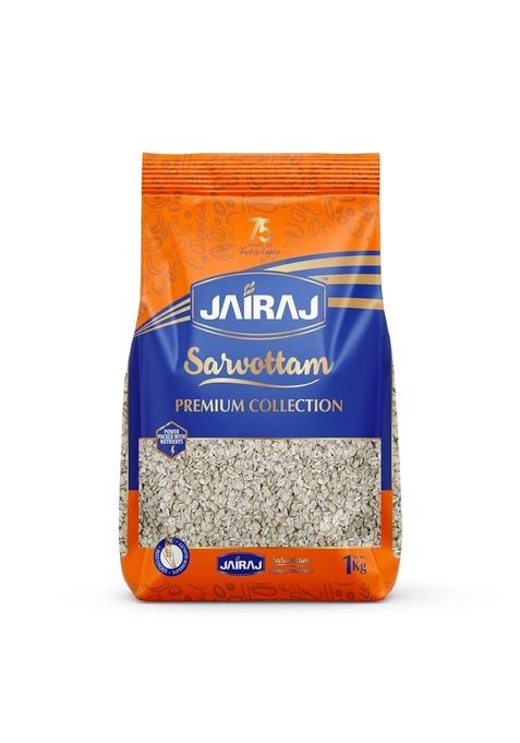 Jairaj Sarvottam Premium Collection Oats 1Kg | Nutritious High-Fiber Protein-Rich Oats For Breakfast Porridge Baked Goods & Savory Dishes | Wholesome & Versatile