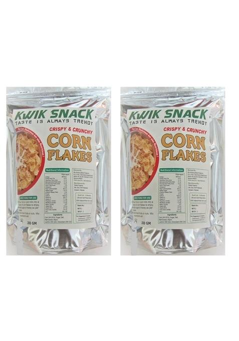 Combo Pack Of 2 Kwik Snack Crispy & Crunchy Corn Flakes(300 Gm Each)