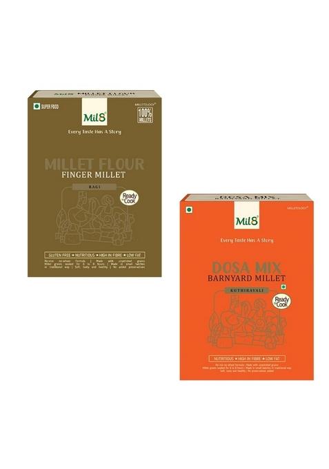 Mil8 Flour Finger & Dosamix Barnyard Millet Combo (300Gram-300Gram) Nutritious, Delicious And Healthy Breakfast Solution
