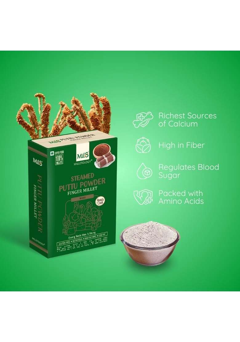 Mil8 Puttu Powder Finger & Rava Barnyard Millet Combo (300Gram-300Gram) Nutritious, Delicious And Healthy Breakfast Solution - Indya