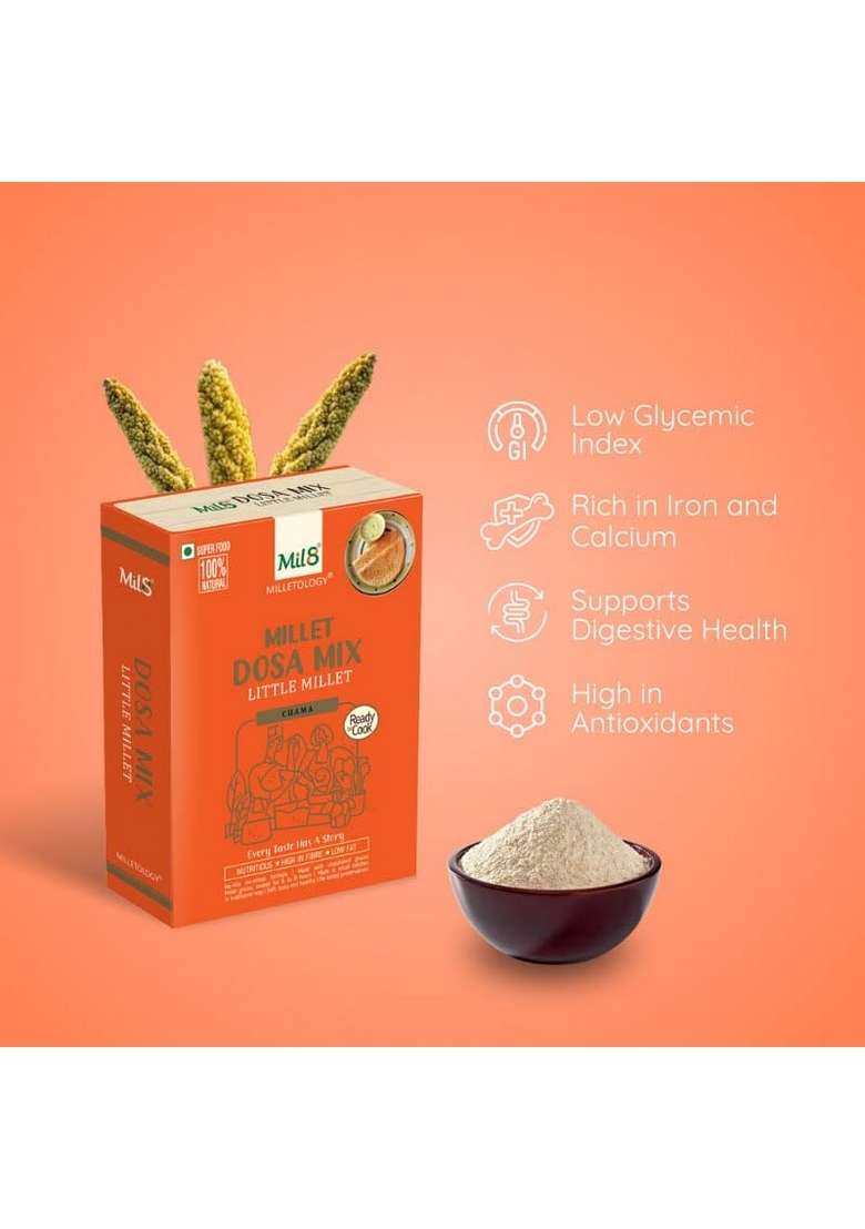 Mil8 Dosamix Little & Rava Pearl Millet Combo (300Gram-300Gram) Nutritious, Delicious And Healthy Breakfast Solution - Indya