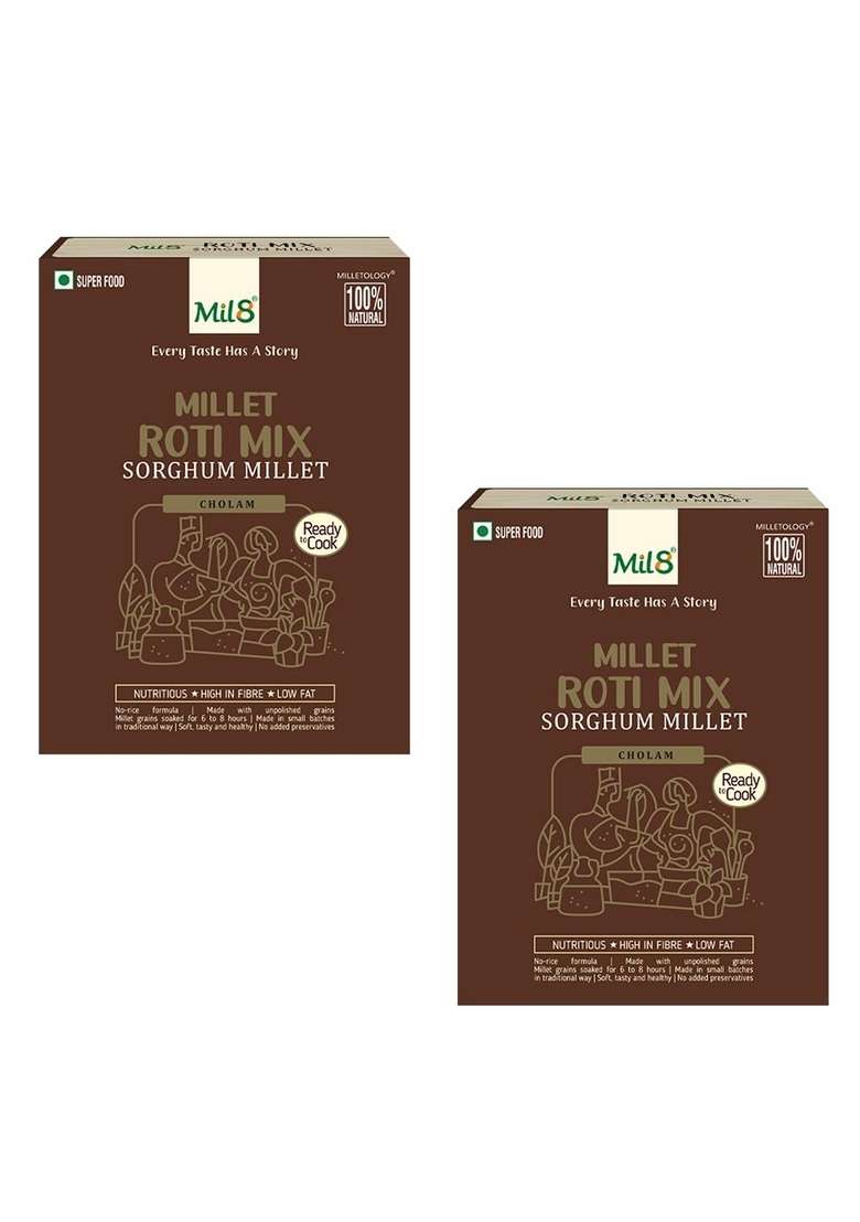 Mil8 Rotimix Sorghum & Rotimix Sorghum Millet Combo (300Gram-300Gram) Nutritious, Delicious And Healthy Breakfast Solution - Indya