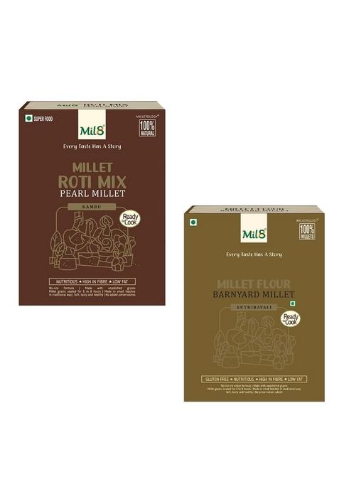 Mil8 Rotimix Pearl & Flour Barnyard Millet Combo (300Gram-300Gram) Nutritious, Delicious And Healthy Breakfast Solution