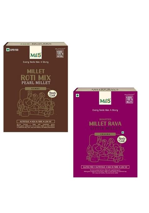 Mil8 Rotimix Pearl & Rava Little Millet Combo (300Gram-300Gram) Nutritious, Delicious And Healthy Breakfast Solution