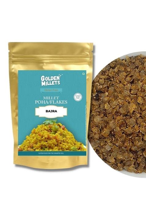 Golden Millets Bajra (Pearl Millet) Flakes | Gluten Free Breakfast | High Protein & Fiber |100% Natural |500G ,Pack Of 5