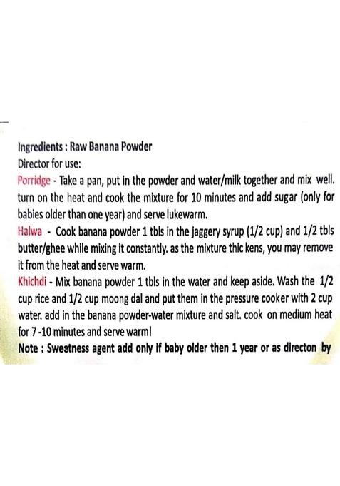 Shooodh Sun Dried Raw Banana Powder For Babies Porridge Eating 100Gm