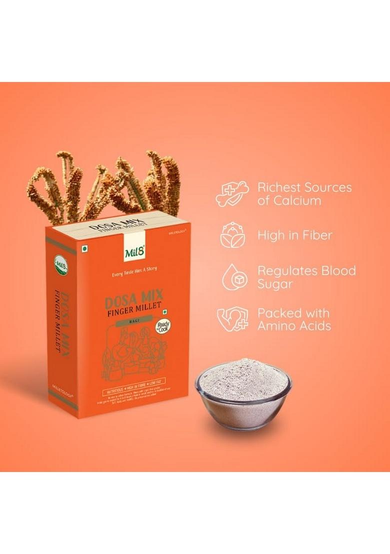 Mil8 Dosamix Finger & Pancake Mix Chocolate Combo (300Gram-200Gram) Nutritious, Delicious And Healthy Breakfast Solution