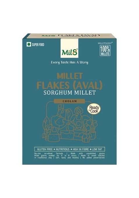 Mil8 Flakes (Aval) Sorghum & Flakes (Aval) Little Millet Combo (200Gram-200Gram) Nutritious, Delicious And Healthy Breakfast Solution