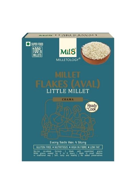 Mil8 Flakes (Aval) Sorghum & Flakes (Aval) Little Millet Combo (200Gram-200Gram) Nutritious, Delicious And Healthy Breakfast Solution