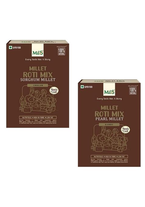 Mil8 Rotimix Sorghum & Rotimix Pearl Millet Combo (300Gram-300Gram) Nutritious, Delicious And Healthy Breakfast Solution