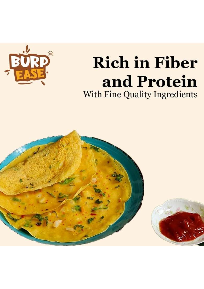 Burpease Plain Chilla Mix ,Protein & Fiber-Rich Breakfast For Kids And Families-300 G (Plain) - Indya