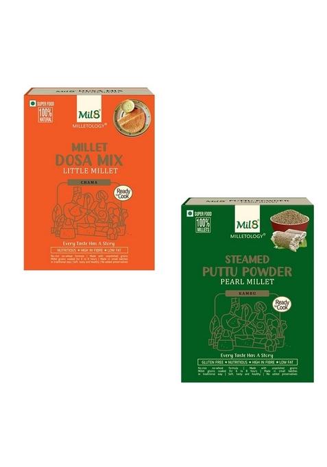 Dosamix Little & Puttu Powder Pearl Millet Combo (300Gram-300Gram) Nutritious, Delicious And Healthy Breakfast Solution