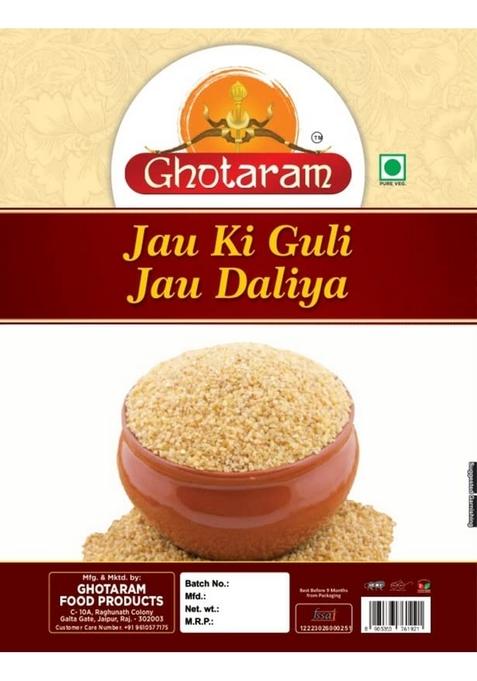 Ghotaram Vegan Barley Dalia|Hordeum Vulgare Porridge With High Fiber|Jau Villoo Dalia|Sprouted Barley Jau Daliya Dalia|Natural Pearl Jav Javh Porridge|Pure & Tasty Fibrous Guli Rabdi-720G(Pac 3X 240G)