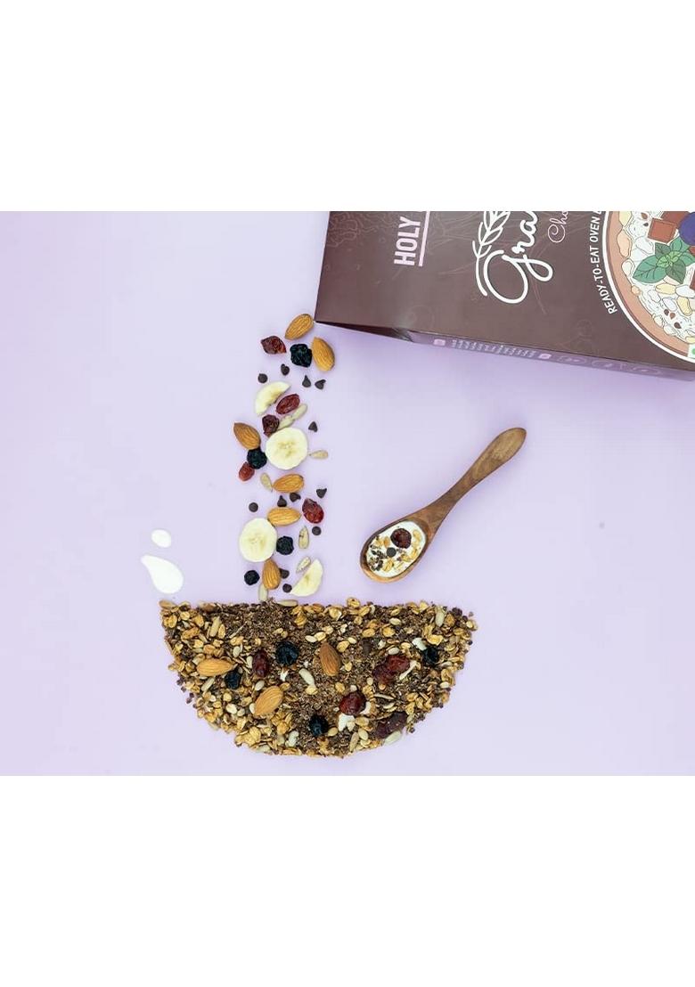 Holyfroots Choco Berry Granola | Gluten Free | Breakfast Cereals | Over 30% Fruits, Nuts And Seeds | Oven Baked (500G)