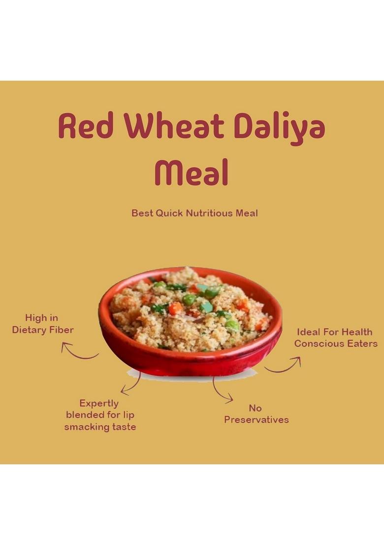 Swad-Desi Kathiya Wheat Daliya | Red Wheat Daliya | Kathiya Gehu Porridge | Daliya For Weight Loss | Rich In Fiber And Protein | 1Kg