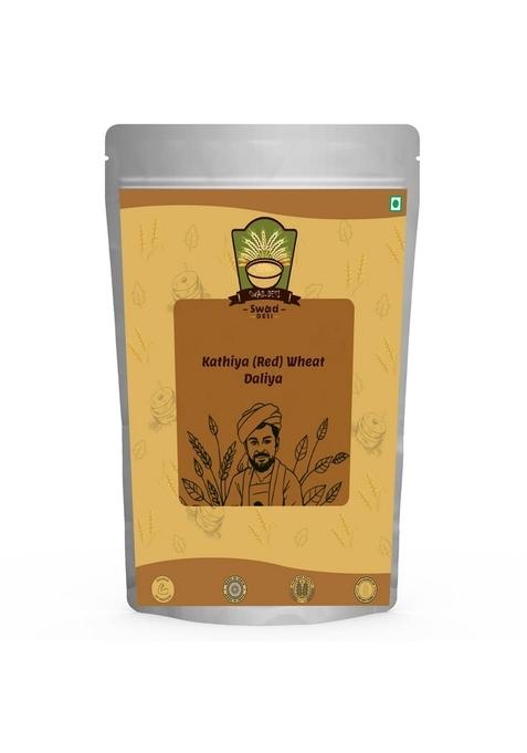 Swad-Desi Kathiya Wheat Daliya | Red Wheat Daliya | Kathiya Gehu Porridge | Daliya For Weight Loss | Rich In Fiber And Protein | 1Kg