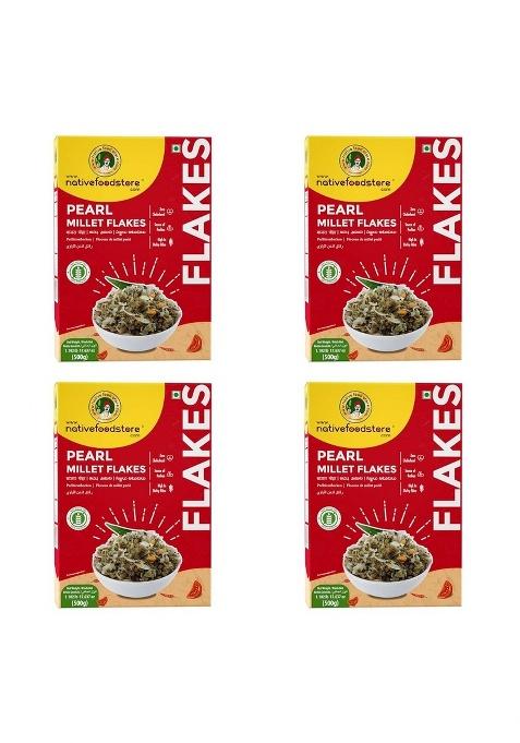 Nfs Pearl/Kambu Millet Flakes-Millet Poho-Pack Of 4