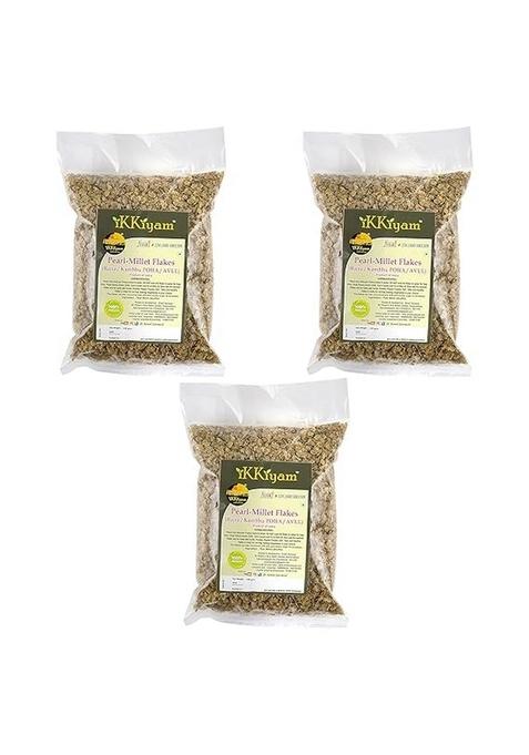 Ikkiyam Bajra Flakes, 250 Grams (Pack Of 3) | Healthy Gluten-Free Breakfast Cereal | High In Fiber And Protein | Natural, Nutritious, And Wholesome Meal Option