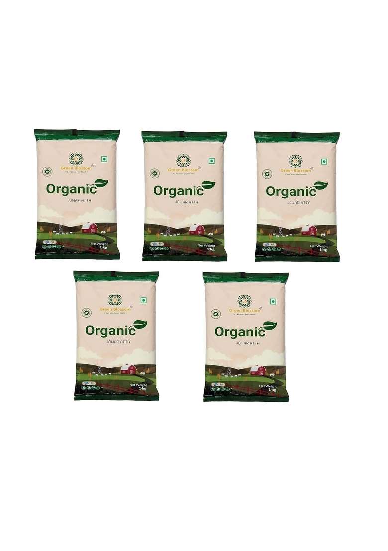 Green Blossom Organic Rolled Oats And Organic Jowar Atta | Combo Of 2 - Indya