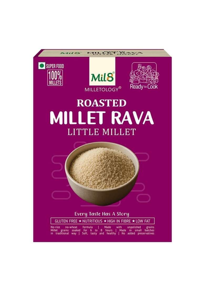 Mil8 Health Mix Powerhouse & Rava Foxtail & Rava Little Millet Pack Of 3(Each 300Gm) - Indya