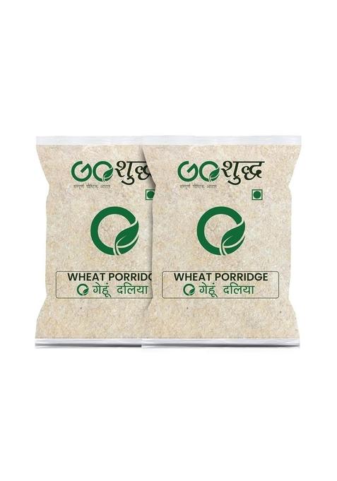 Goshudh Gehun Daliya (Wheat Porridge)| 1Kg Each (Pack Of 2)| Combo Offer|Cold Grinded With All Essential Nutrients| Artificial Flavors Or Colours | Immunity Booster|Improves Metabolism| Healthy & Fibre Rich
