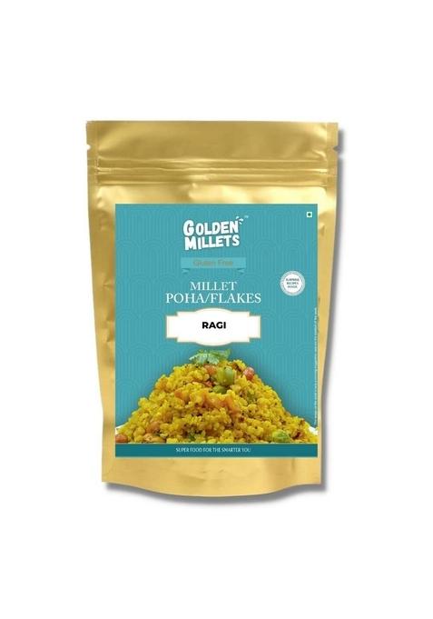 Golden Millets Ragi (Finger Millet) Flakes | Gluten Free Breakfast | High Protein & Fiber |100% Natural |250G ,Pack Of 5