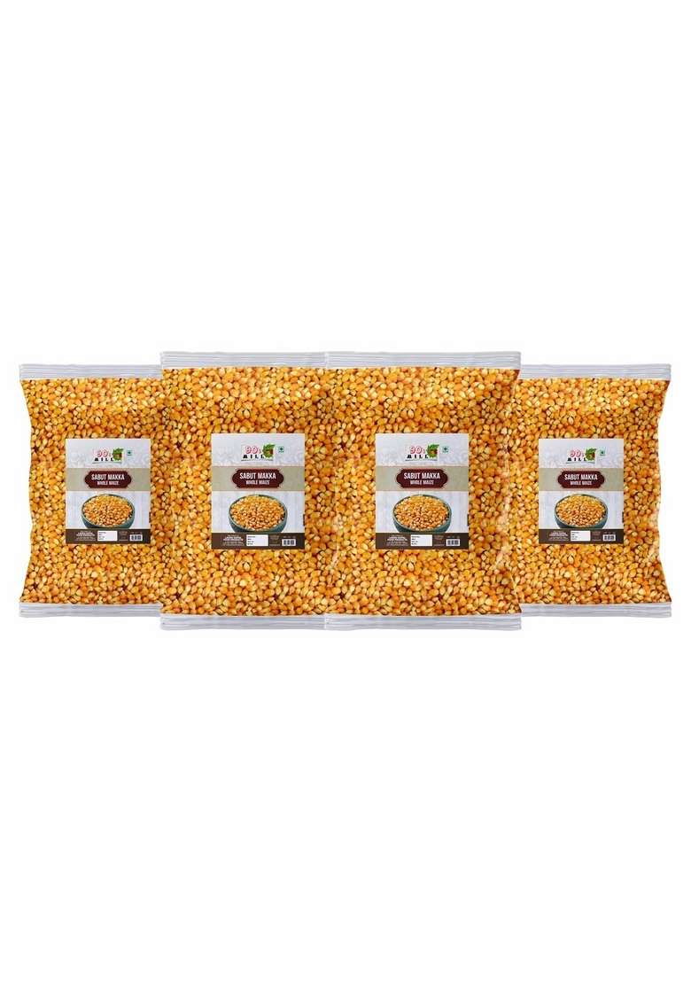 Diwali Sale Bold Whole Makka/Flint Corn/Maize|Makkah"Queen Of Cereals"Sabut|Natural Whole Grain Granules-960G(240G*4Pkt) Great Indian Festival - Indya