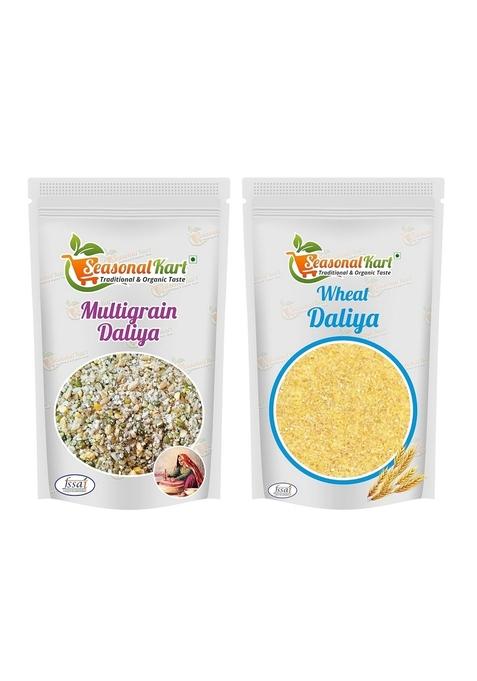 Seasonalkart Combo Of Organic Multigrain Dalia & Wheat Daliya| 2Kg Each| Total Weight 4Kg| Healthy Grains