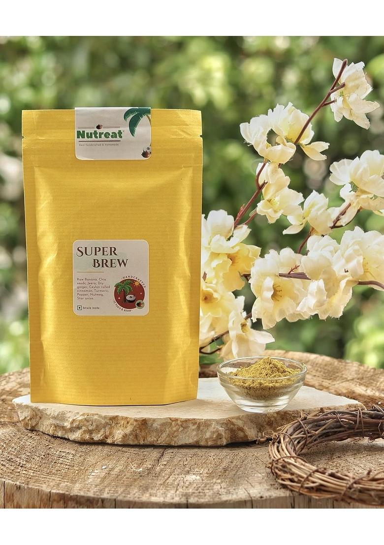 Nutreat Super Brew Natural Handcrafted Health Porridge | Nutritious Breakfast Cereals Porridge Easy To Cook | Multigrain Porridge Without Preservatives | Artificial Colours Or Added Sugars