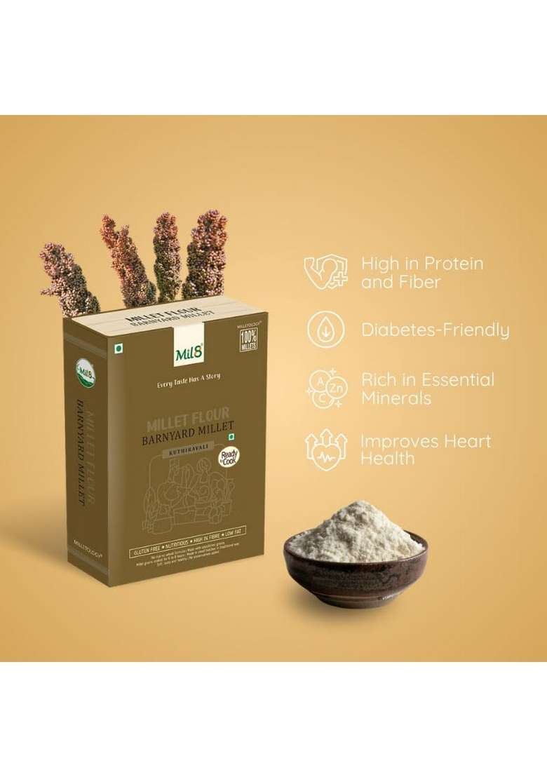 Mil8 Flour Barnyard & Flour Little Millet Combo (300Gram-300Gram) Nutritious, Delicious And Healthy Breakfast Solution - Indya