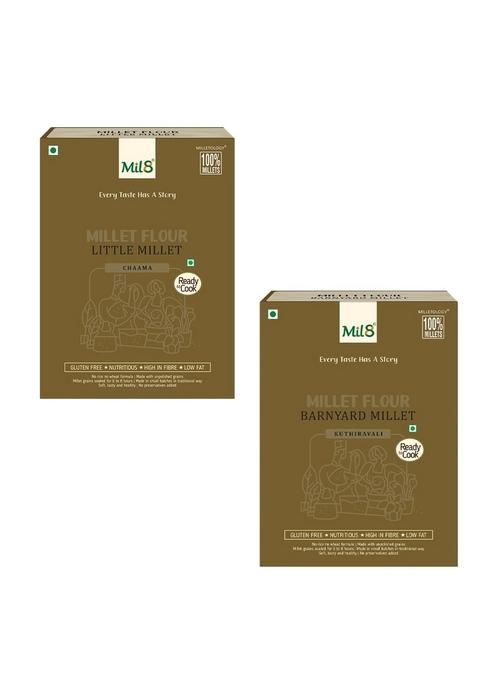 Mil8 Flour Little & Flour Barnyard Millet Combo (300Gram-300Gram) Nutritious, Delicious And Healthy Breakfast Solution