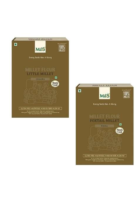 Mil8 Flour Little & Flour Foxtail Millet Combo (300Gram-300Gram) Nutritious, Delicious And Healthy Breakfast Solution
