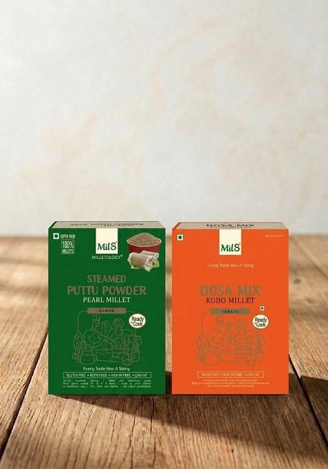 Mil8 Puttu Powder Pearl & Dosamix Kodo Millet Combo (300Gram-300Gram) Nutritious, Delicious And Healthy Breakfast Solution