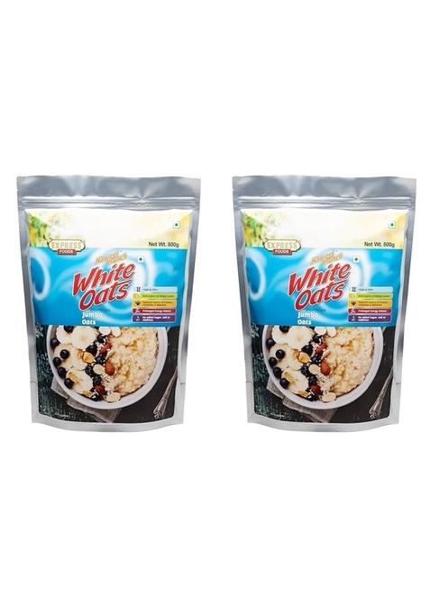 Express Foods White Oats Jumbo, 800G (Pack Of 2)