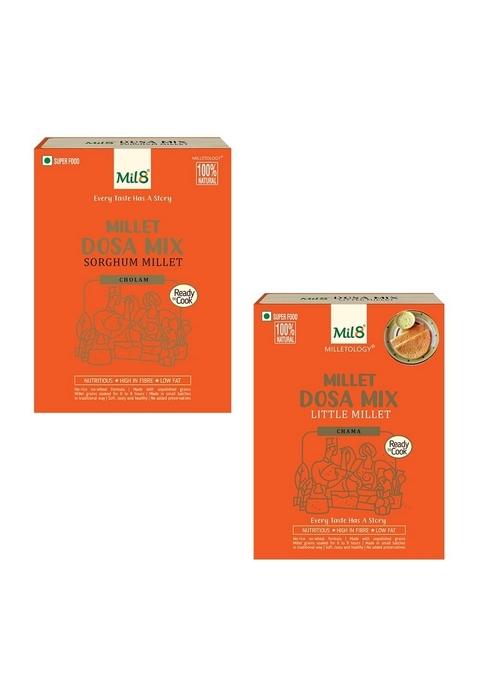 Mil8 Dosamix Sorghum & Dosamix Little Millet Combo (300Gram-300Gram) Nutritious, Delicious And Healthy Breakfast Solution