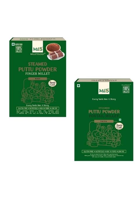 Mil8 Puttu Powder Finger & Puttu Powder Foxtail Millet Combo (300Gram-300Gram) Nutritious, Delicious And Healthy Breakfast Solution