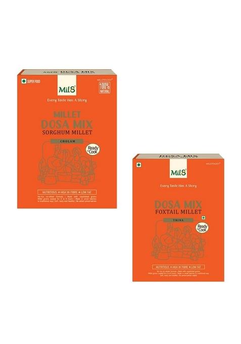 Mil8 Dosamix Sorghum & Dosamix Foxtail Millet Combo (300Gram-300Gram) Nutritious, Delicious And Healthy Breakfast Solution